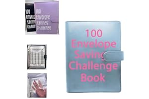 YAJIMSA 100 Envelope Challenge Binder | 100 Envelopes Saving Challenge | Easy and Fun Way to Save $5,050 | Cash Envelope Wallet for Budgeting and Saving Money