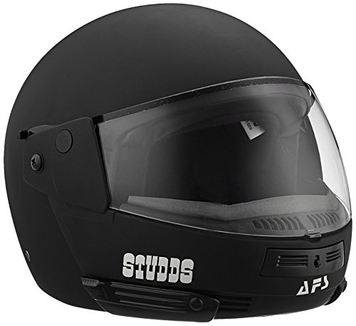 Studds Full Face Helmet Ninja Pastel (Plain Matt Black, L)