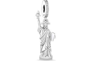 LES FOLIES DI PAOLA GRIECO Charm pendente Monumento Statua della Libertà Stati Uniti d'America in argento 925 - Les Folies (Modello Pandora)