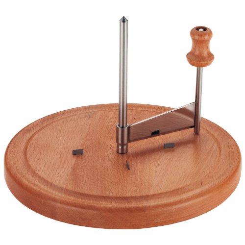Set Käsehobel Käsehobler Luxus aus Buchenholz mit Glasglocke und Tete de Moine Käse - 2