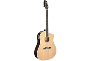 Stagg Cutaway Acoustic-Electric Slope Shoulder Dreadnought Guitar - Natural Colour