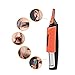 Produktbild SGLL Nase Haarschneider mit LED-Licht, Elektrische Nase Haarohr Schneider Rotations Schneid System Epilator Batterie Angetrieben (Ohne Akku) Geeignet Für Männer und Frauen (Orange)
