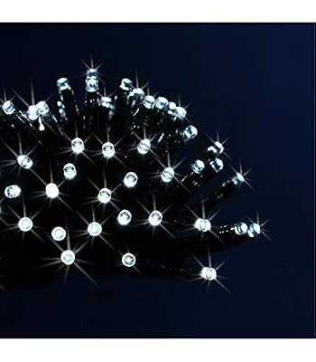 FEERIC LIGHTS & CHRISTMAS Guirlande lumineuse programmable 48 lampes LED Blanc froid sur 3,50 mètres d'éclairage et 8 jeux de lumière