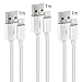 Price comparison product image TTWISH iPhone Cable Lightning cable (3Pack 1M) Nylon Braided USB Cable iPhone Charger Fast Charging Cable For iPhoneX,iPhone8,iPhone7,iPhone 6,6 Plus,6s, iPad Air 2, iPad Pro and More (White)