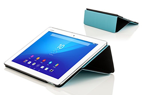 Forefront Cases® Neue Leder Hülle / Tasche / Case / Cover für Sony Xperia Z4 Tablet-PC (25,6 cm 10,1 zoll) SGP771 (Juni 2015) – Rundum-Geräteschutz und intelligente Auto-Sleep-Wake-Funktion mit 3-JAHRES-GARANTIE VON FOREFRONT CASES – inkl. Eingabestift und Displayschutz - 4