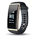 Produktbild Cubot S1 Smart Armband Uhr mit Herzfrequenz Monitor, Bluetooth 4.0 Wasserdicht Sports Fitness Tracker Schlaf Monitor Schrittzähler Smart Watch für iOS & Android, Herren(Gold)