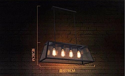 YYHAOGE Iron Chandelier, Glass Chandelier, Retro Restaurant Lights