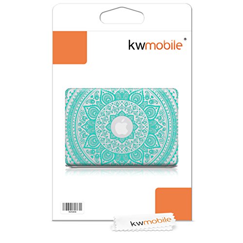 kwmobile Crystal Case Hülle für Apple MacBook 12″ mit Indische Sonne Design – Schutzhülle Laptop Cover klar in Mintgrün Transparent - 7
