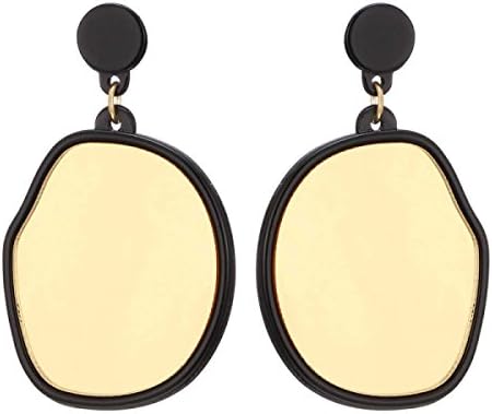 Mirror Earrings Fashion Bohemian Geometric Woman,Yellow-M
