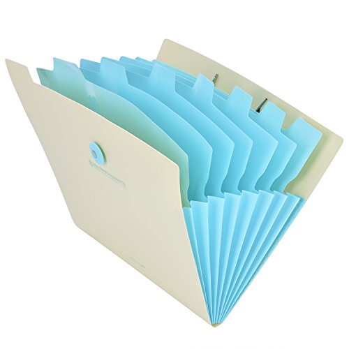 Carpeta Clasificadora Coofit Carpeta Archivadora con Compartimentos Tipo Acorde  n Ampliaci  n de Carpeta de Archivos Impermeable A4 con 8 Compartimentos  Amarillo claro 