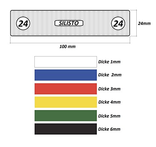 SILISTO Kunststoff Verglasungsklötze Breit, 600 Stück, 100 x 24 mm, mehrfarbig, 53524bs - 2