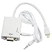 Technotech HD Conversion Cable Micro HDMI to VGA with Audio Output Adapter Converter for MHL Supported Mobiles Only (White) RS.399.00