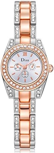 Women Wristwatch, Hmeng Fashion Ladies Bracelet Chain Rhinestone Watches Quartz Analogue Dress Watch (Gold)