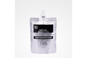 Design Look Decoloración para Cabello en Crema Decolorante Negra, Black Bleaching Cream Active Carbon, 10 Tonos, 250gr