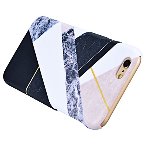 iPhone 6S Case, iPhone 6 Case, GrandEver Hard PC Marble Case for Apple iPhone 6S 6 High Quality Plastic Back Cover Stitching Color Pattern Design Flexible Nice Back Case Rigid Protective Shell for Apple iPhone 6S/iPhone 6 (4.7
