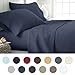 Produktbild ienjoy Home Beckham Hotel Collection 1500 Serie Luxus Weiche gebürstete Mikrofaser Bettwäsche Deep Pocket, Navy, King Size