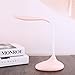 Produktbild LED-Schreibtischlampe, flexibler Schwanenhals, Augenschutz, Leselampe mit USB-Ladeanschluss, wiederaufladbar, energiesparend, ABS, rose, 14 * 11 * 24cm