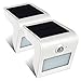 Produktbild GreenSun LED Lighting 3 Modi Solarlampe LED Solarleuchten mit Bewegungsmelder 24 Leds Wasserdichte Solarbetriebene Leuchte Solarlicht für Garten, Balkon, Lager, Außenwand, Weiß (2 Pack)