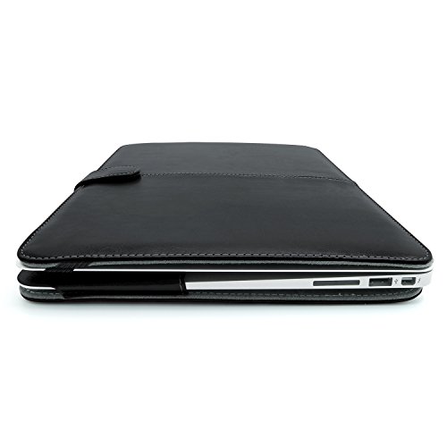 Energmix MacBook Air Ledertasche 13 Zoll Kunstleder 13“ Schwarz - 4