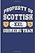 Produktbild Property Of Scottish XXL Drinking Team: Scotland Drinking Team Blank Lined Notebook
