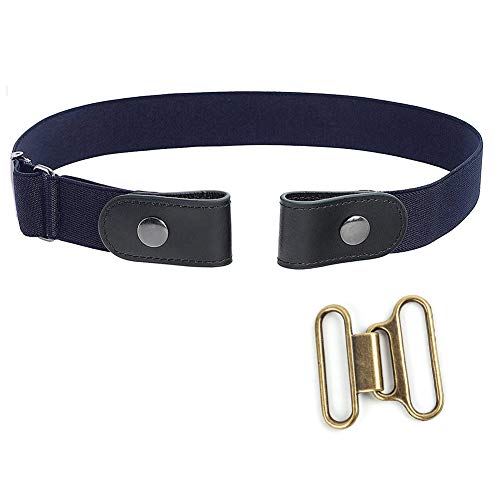 No Buckle Elastic Belt Jeans Pants Dress Stretch Invisible Waist Comfortable Belt for Women Men