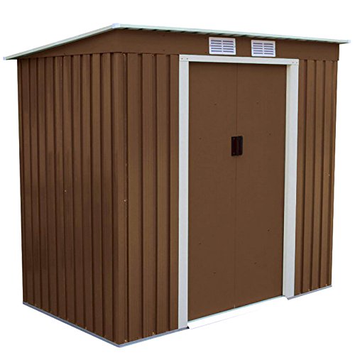 Metall Gerätehaus 213x130x173cm Geräteschuppen Garten Schuppen Gartenhaus Pultdach