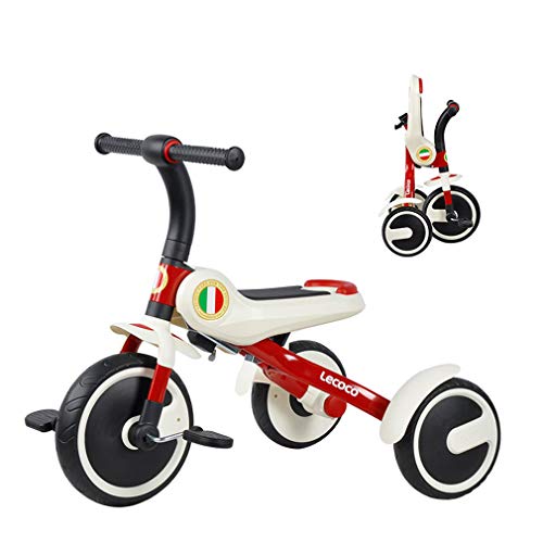 Preisvergleich Produktbild Car toy model Kinder-Dreirad-Pedalfahrrad, faltbares tragbares Fahrrad, Lauflernhilfe für Babywaage im Freien / Innen