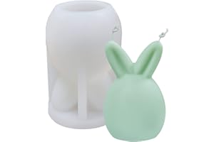 GUKASXI Ostern Kaninchen Silikonform 3D Osterhase Silikonform Kerzenformen Ostern Kaninchen Kerzen Gießformen DIY Ostern Seifenform Silikonform für Kerzenherstellung