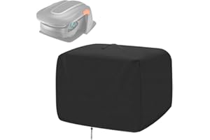 OCEANLEND Housse de protection pour robot tondeuse à gazon, imperméable, anti-poussière, coupe-vent, anti-UV en tissu Oxford avec cordon de serrage réglable, 78 x 56 x 36 cm
