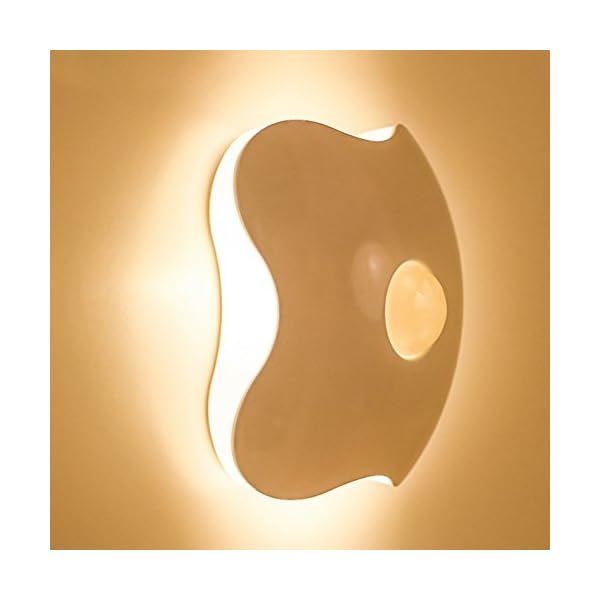 Skitic Automatic LED Night Light, Four-leaf Clover Designer Night Control Lamp with Dual Infrared Motion Sensor Activated Battery Operated Human Body Induction and Wall Sconce Lights Bedside Lighting Cabinet Lamp for Stairs Corridor Bathroom Bedroom Children Room (AAA Batteries Not Included)