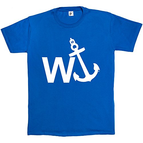 W'Anker Funny Anchor Rude Comedy Retro Gift Royal Blue Mens Cotton Short Sleeve T-Shirt Size XL Great for Father's Day Dad T-Shirt Brother Uncle Friend Joke
