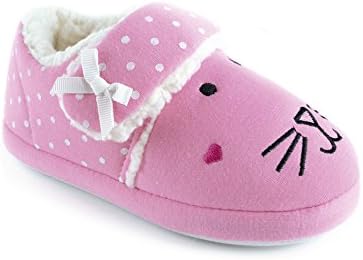 Childrens/Kids Boys/Girls Footwear Slippers Animal Bootie, Printed, FT959 Pink UK: 13/1, EUR: 32/33