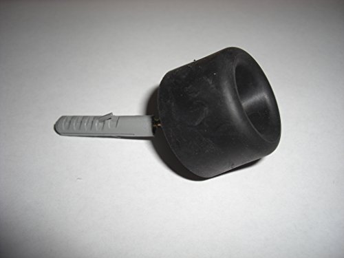 Gummipuffer,Türstopper, Wandtürstopper, Bodentürstopper, Gummi schwarz , ø 30, Höhe 18mm, mit 8er Dübel und 4×45 Torxschraube - 2