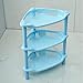 Produktbild Qualität TougMoo Kunststoff multifunktionale Mini Grün drei Schichten Regal bad accessoires badezimmer, Sky Blue