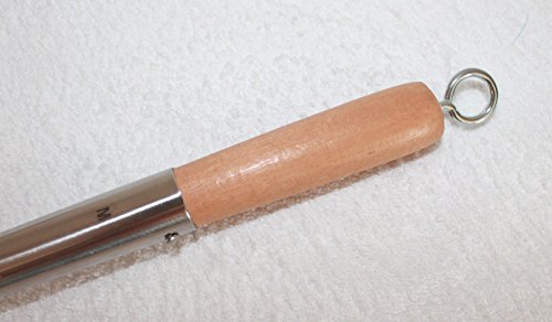 AAF Nommel ® Schöpfkelle für Wok Pfannen und große Töpfe zum Aufhängen Edelstahl Größe S 46 cm lang, Kelle , Ø 11 cm, mit Holzgriff, genietet Nr. 002 - 3