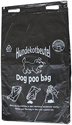 400 dog popp bags bio-degradable 20 x 32 cm black white printed
