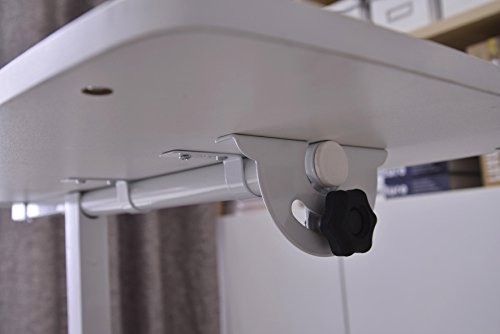 SixBros. Laptoptisch Projektionstisch Weiß – LT-001A/2084 – MDF Weiß – Gestell Metall Weiß - 5