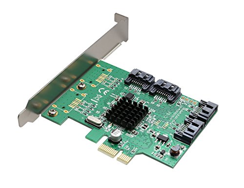 Syba  SI-PEX40064  4 Port SATA III PCI-e 2 0 x1 Tarjeta  Verde