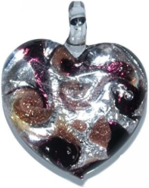 Corte Murrina - PENDENTIF COEUR MULTICOLORE EN AUTHENTIQUE VERRE DE MURANO