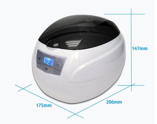 Preisvergleich Produktbild 750ml Digital Ultraschallgerät Kleine Ultraschall-Reinigungsmaschine reinigen Zahnersatz Uhrhalskette Ring Brille CD, DVD und andere Reiniger europäische Aussehen, High-End-Mode, intelligenter CNC