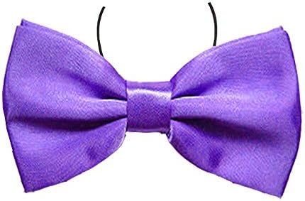 New Satin Kids Boys Children Elastic Bow Ties - Various Colours (Purple)