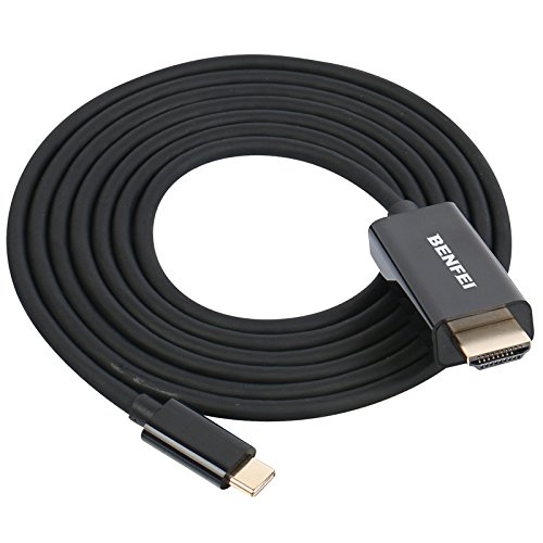 USB Typ C (Thunderbolt 3) zu HDMI 4 K UHD 6 Füße Kabel, benfei USB 3.1 (usb-c) zu HDMI Adapter Stecker auf Stecker vergoldet Kordel - 5