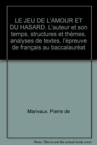 couverture de : "Le jeu de l'amour et du hasard", Marivaux