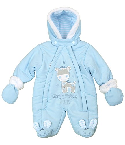 BabyPrem Premature Baby Snowsuit Clothes Lined Boys Girls Zebra BLUE NEWBORN