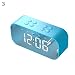 Produktbild annotebestus Digital Wecker Wireless Sprecher, Blautooth 5.0 Subwoofer Musik Alarm Uhr Laptop Soundbox, Große Ziffern Lauter Alarm Mini Wecker für Mädchen, Kinder, Erwachsene - Blau