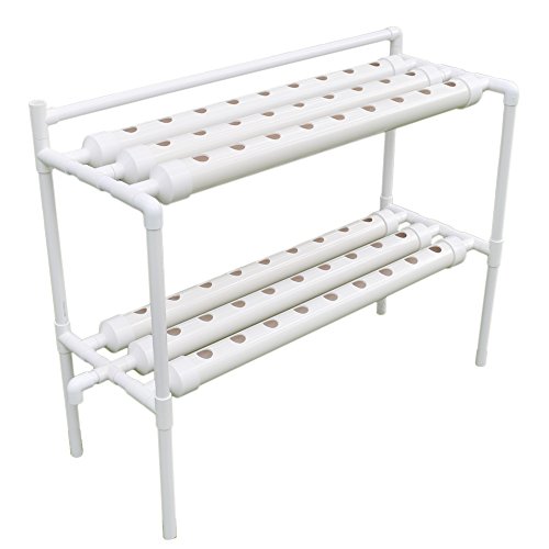 GENORTH Système de culture hydroponique, kit de culture pour site hydroponique 54 trous 6 tuyaux Système de culture de jardin pour culture à l'eau