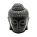 Produktbild omonic Porzellan ZEN Garten Yoga Meditation Weiß Thai Buddha Statue Kopf ätherisches Öl Brenner Aromatherapie Diffusor Home Decor schwarz