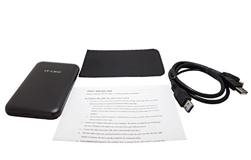 Allcam Gehäuse für SATA-Festplatte (6,4 cm / 2,5 Zoll, USB 2.0, kompatibel mit SATA-II, werkzeuglose Montage) schwarz schwarz USB 2.0 - 5