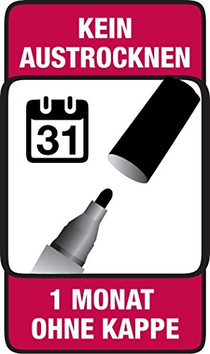 BIC Marking 2000 Permanent Marker ECOlutions / wasserfester Marker mit Rundspitze für viele Oberflächen / 12 schwarze Stifte / Strichstärke 1,7 mm - 6