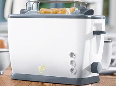 Doppleschlitztoaster, Toaster stufenlos einstellbar, mit Abtaufunktion